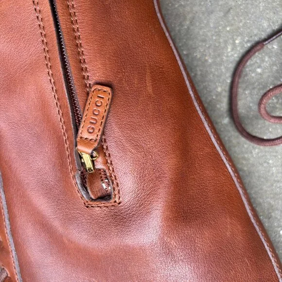 Gucci leather lace up boots size 37 - Picture 4 of 11
